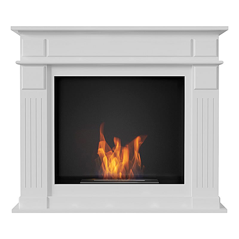 Portal Bioethanolkamin NOVEMBER TÜV weiß mit Verglasung Set