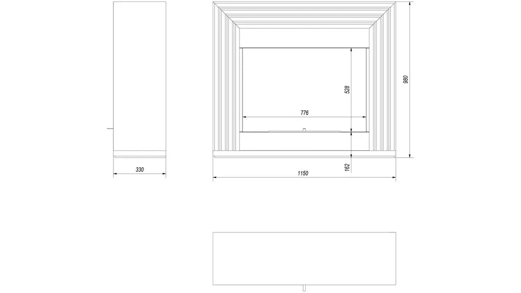 Portal Bioethanolkamin Planet TÜV weiß