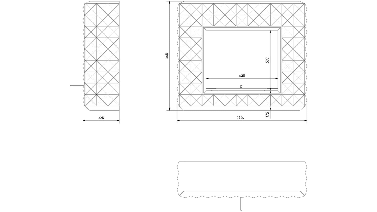 Portal Bioethanolkamin Egzul TÜV weiß