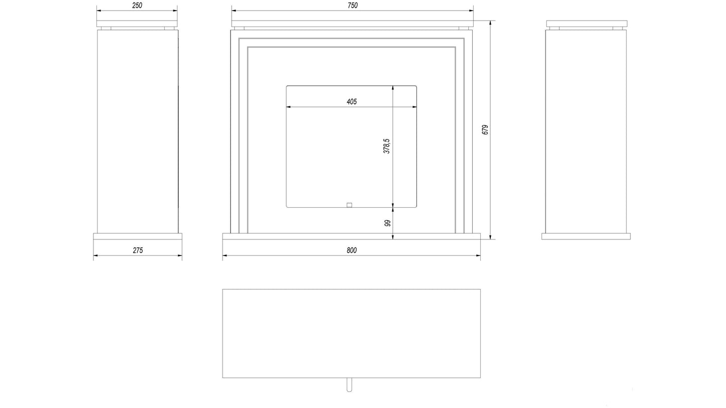 Portal Bioethanolkamin June Tunnel TÜV weiß