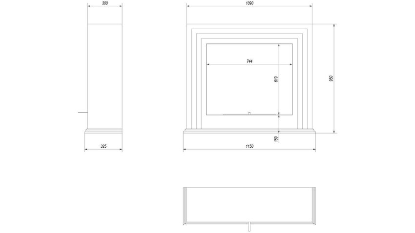 Portal Bioethanolkamin QUAERERE TÜV weiß