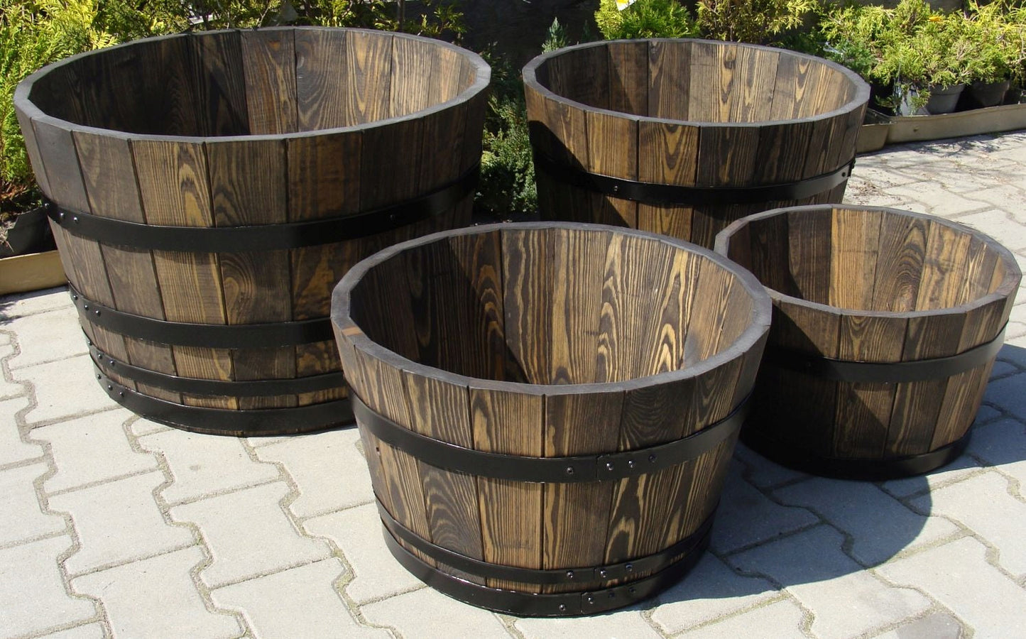 HOLZPFLANZKÜBEL 42XH26 NIEDRIG FARBE PALISANDER