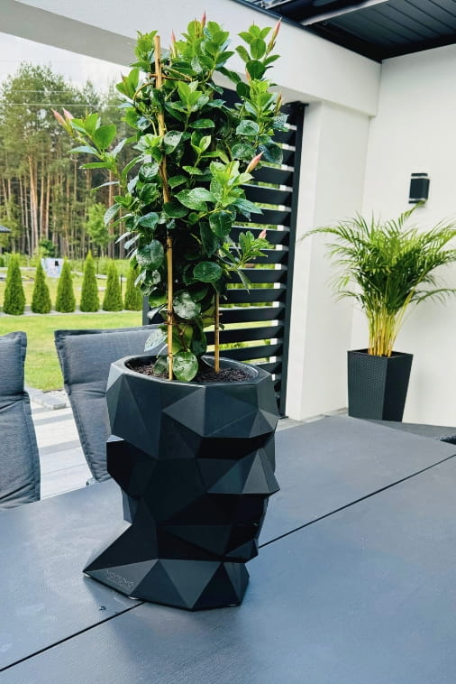 Design-Blumentopf Kopf Adonis 40 cm mit Innenboden