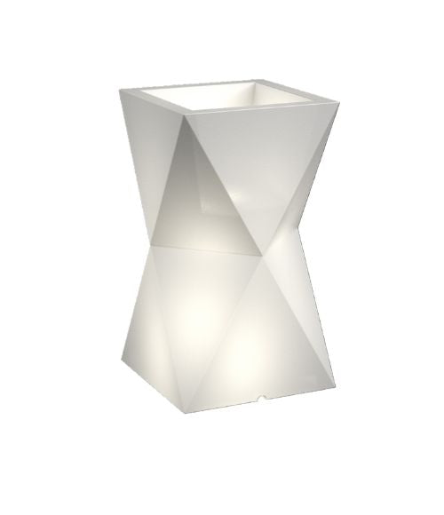 Geometrischer LED-Pflanzkübel Monumo Valencia Light Warmweiß 70 cm