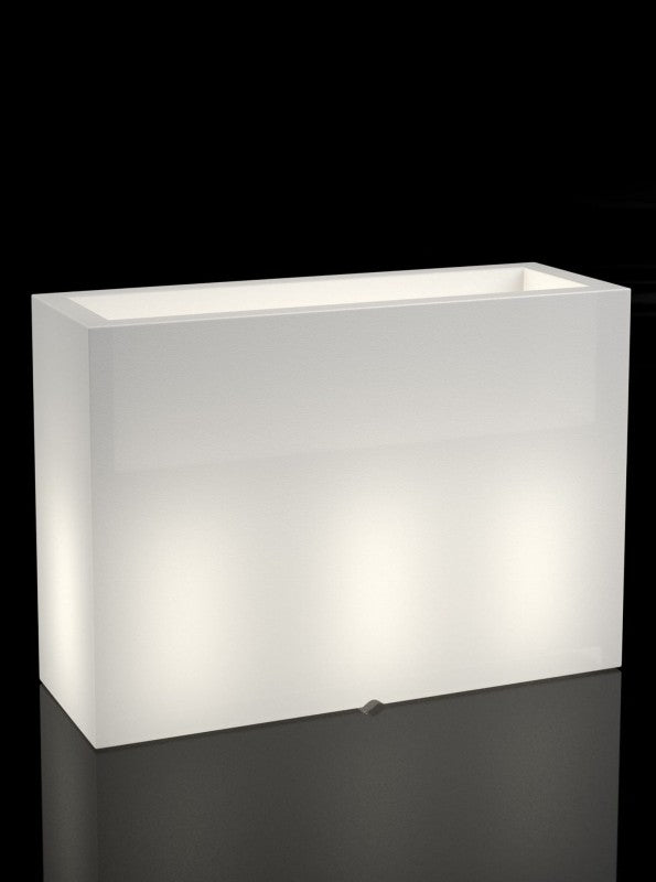 Beleuchteter rechteckiger LED-Pflanzkübel Longerino Light 100 cm – Warmweiß 3000K