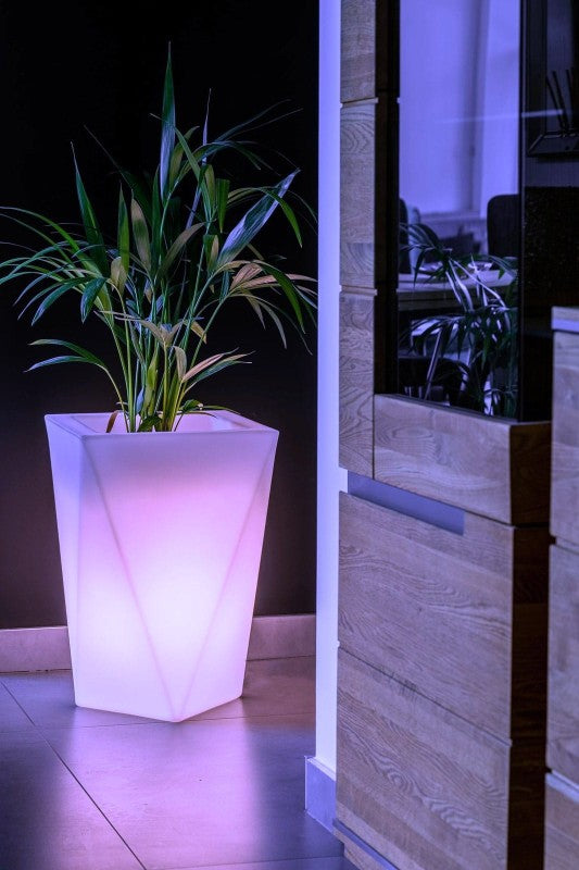 Moderner LED-Pflanzkübel Monumo Vaso Light warmweiß 60 cm