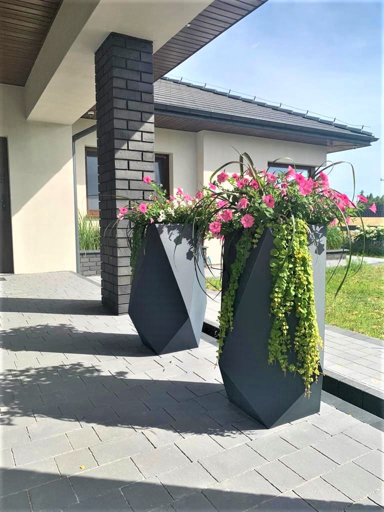 Blumentopf Volcano 80 cm mit Innenboden