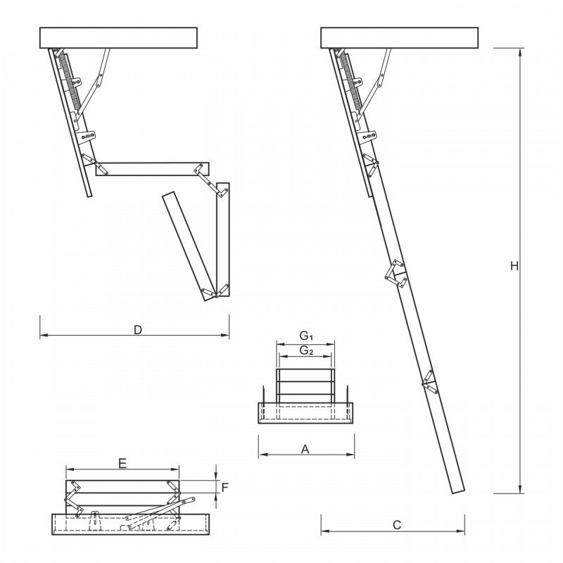 Dachbodentreppe 46mm Orginal 4STEP Extra-0,86 W/m2K