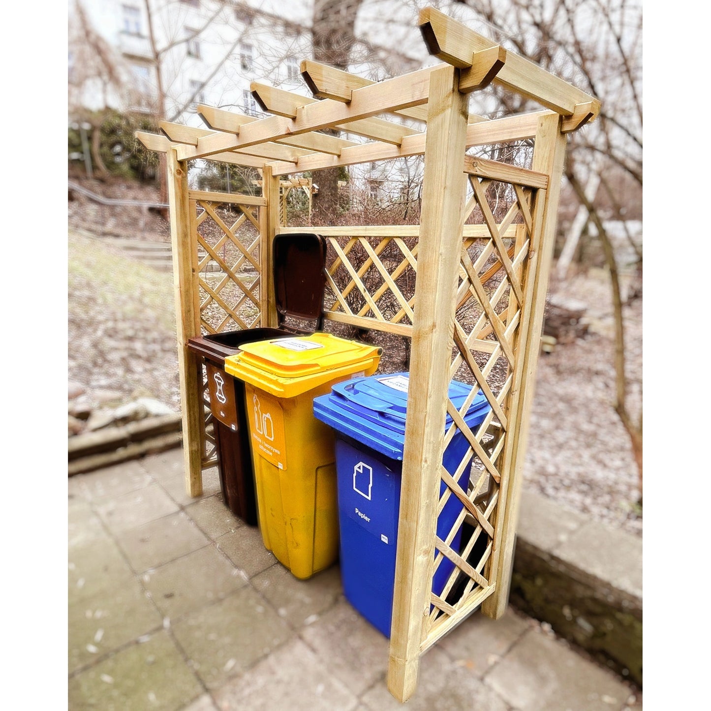 Mülltonnenverkleidung mit Pergola York