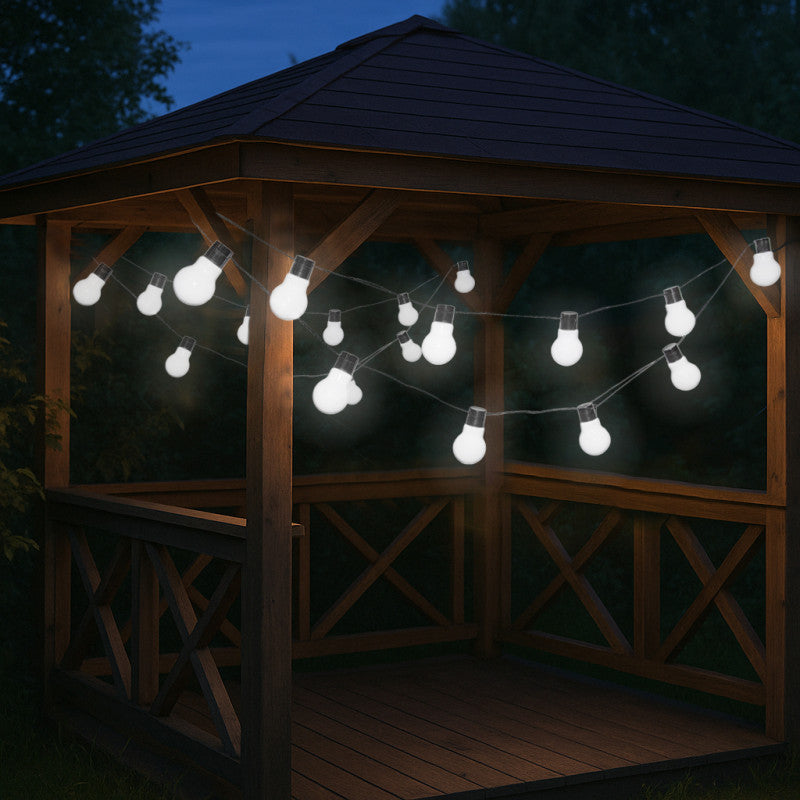 Solar-Lichterkette für den Garten – 20 hängende LED-Lampen