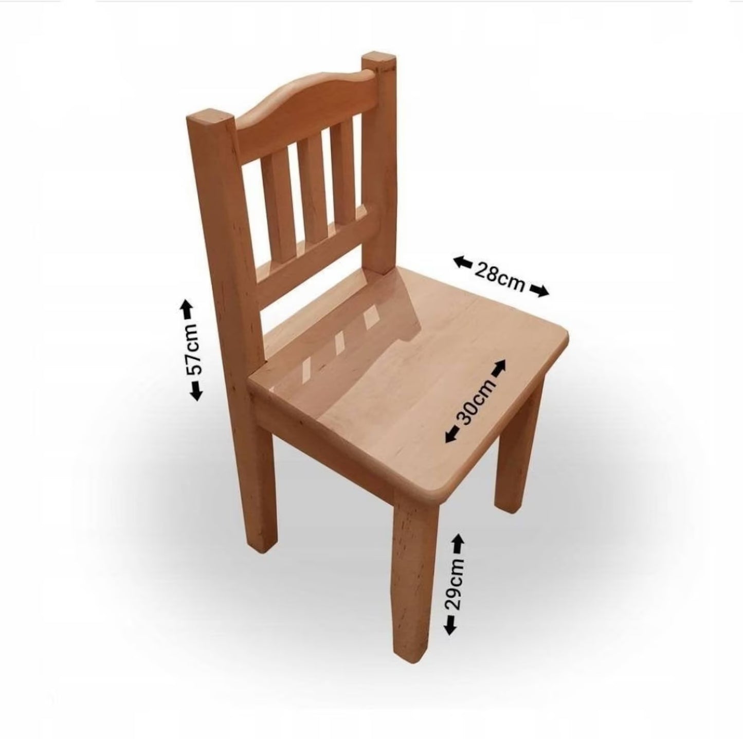 #Weiß mit Naturholz Handgefertigte Holztisch und Stühle für Kind