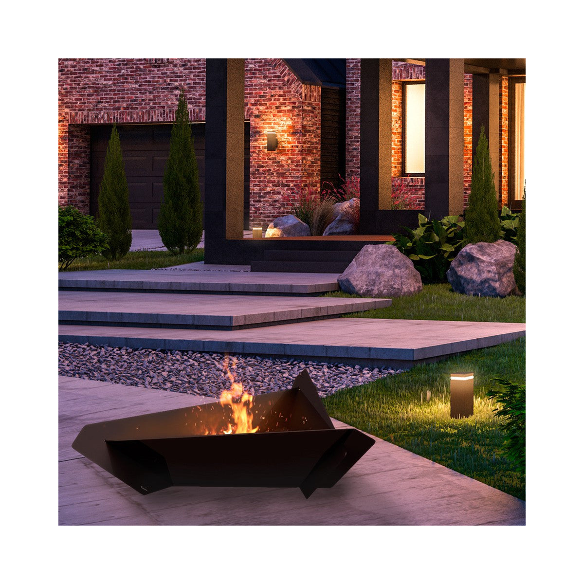 Feuerstelle Garten Triangle