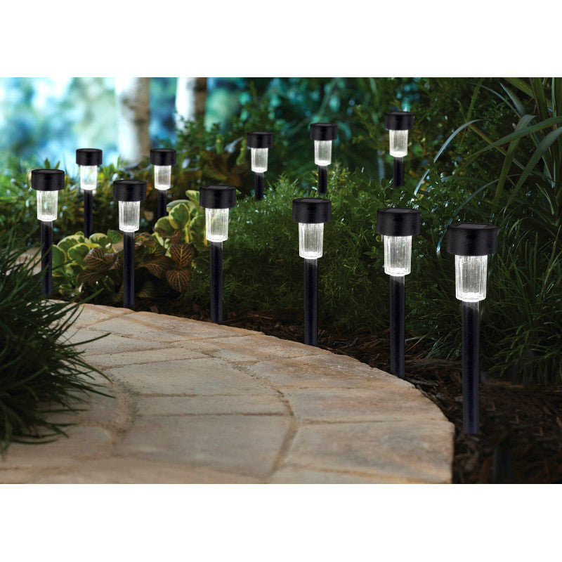 Solar-Gartenleuchte ISKRA – Schwarz, 31,5 cm, 8er-Set