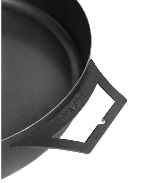 Pfanne aus natürlichem Stahl 50 cm mit zwei Griffen