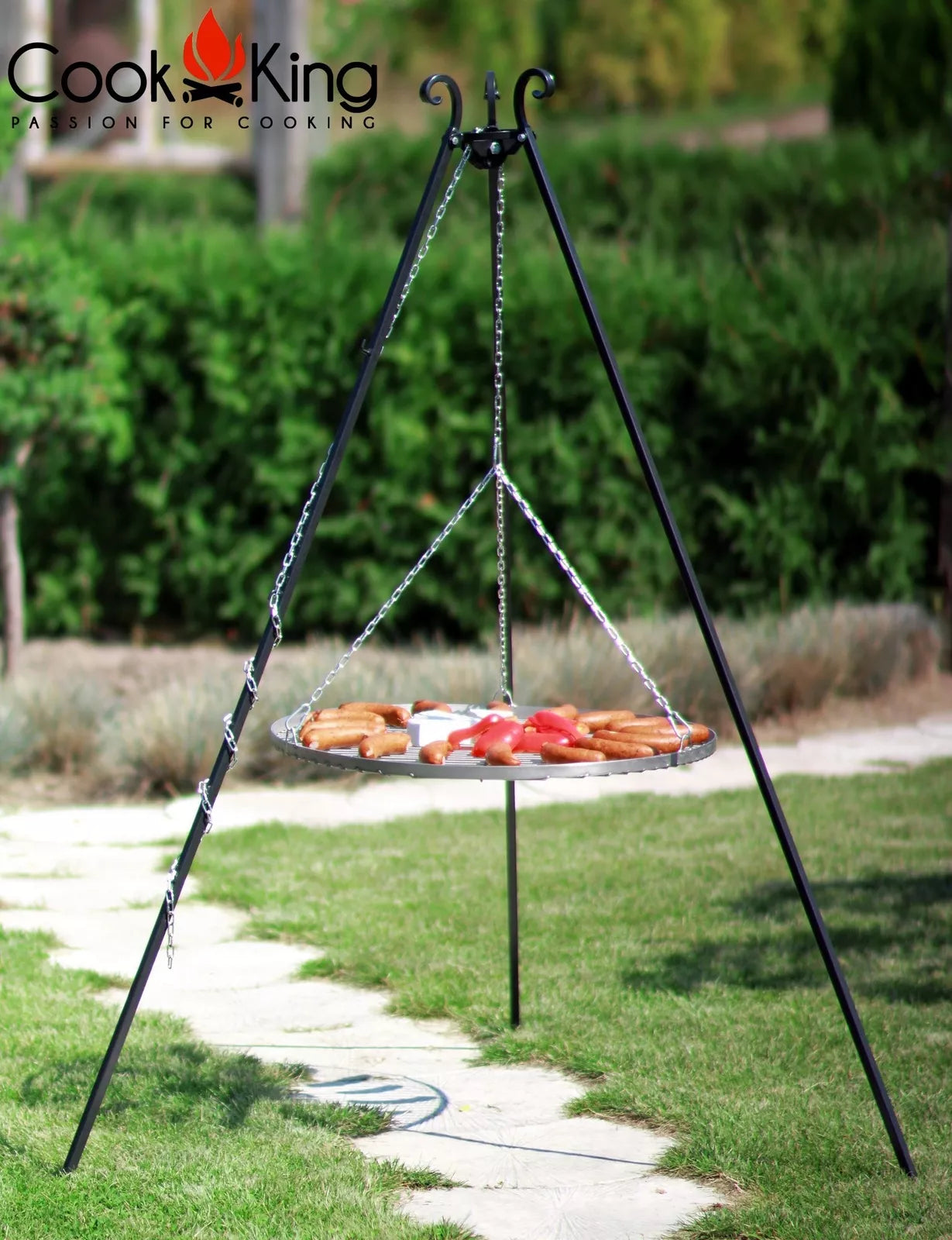 Schwenkgrill 180 cm - Grillrost aus Edelstahl 80 cm