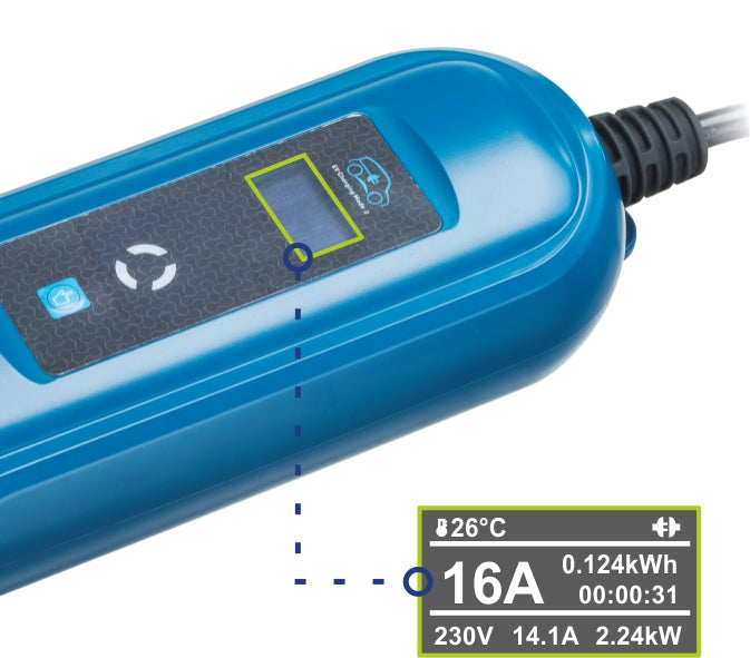 Ladekabel für Elektroauto Akyga-AK-EC-01 Display vorteil