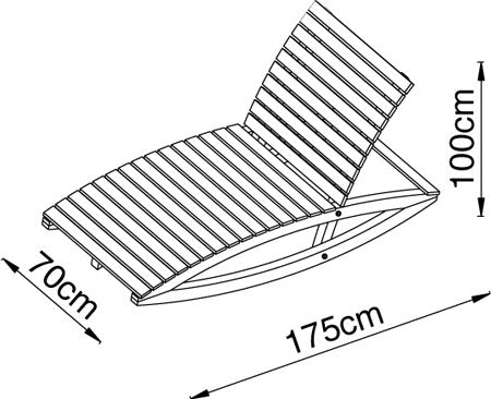 Ecru Polyester-Schaukelliege Liegestuhl Joy Lounger aus Holz