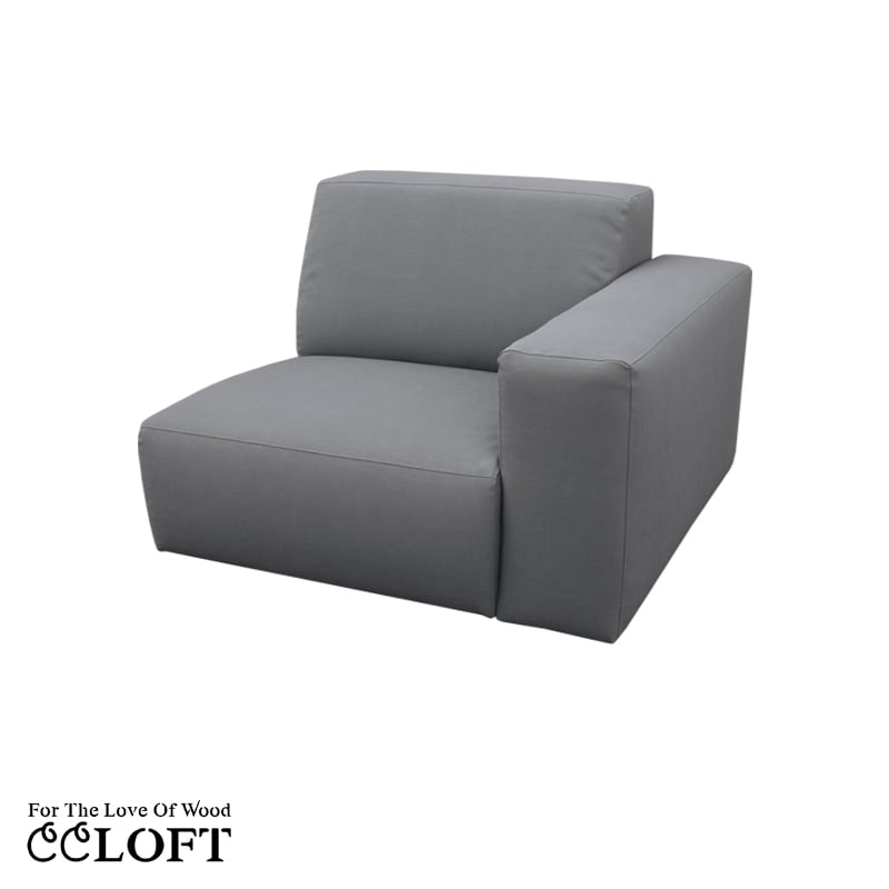 Modulares Outdoor-Möbelstück ELITE Element mit Armlehne – 100B