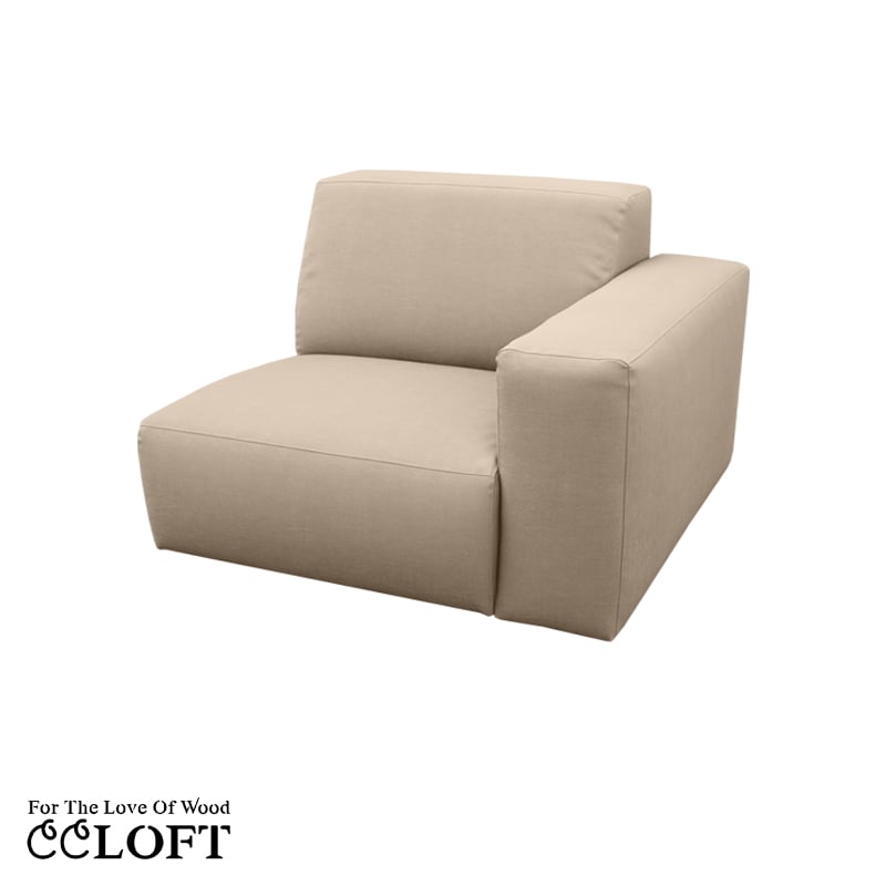 Modulares Outdoor-Möbelstück ELITE Element mit Armlehne – 100B