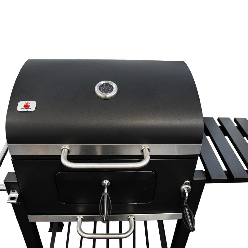 Holzkohlegrill 113,5 × 50 × 107 cm mit Gusseisenrost