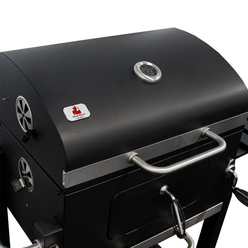 Holzkohlegrill 113,5 × 50 × 107 cm mit Gusseisenrost