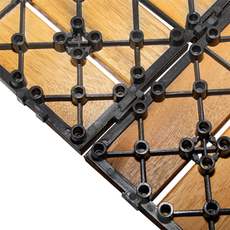 Akazien-Terrassenfliese „Mosaik” 30×30×2,4 cm mit CLICK-System