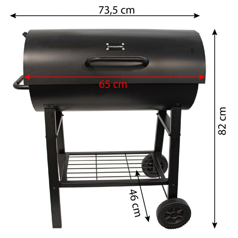 Holzkohle-Grill „Halbtonne“ mit Grillrost 59,5 × 29 cm