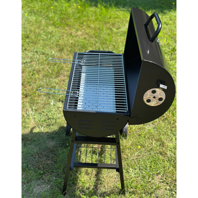Holzkohle-Grill „Halbtonne“ mit Grillrost 59,5 × 29 cm