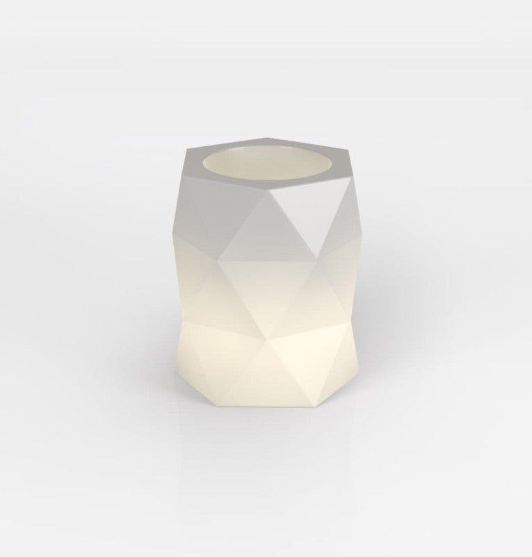 Beleuchteter geometrischer LED-Blumentopf Modena Light 54 cm – Warmweiß 3000K