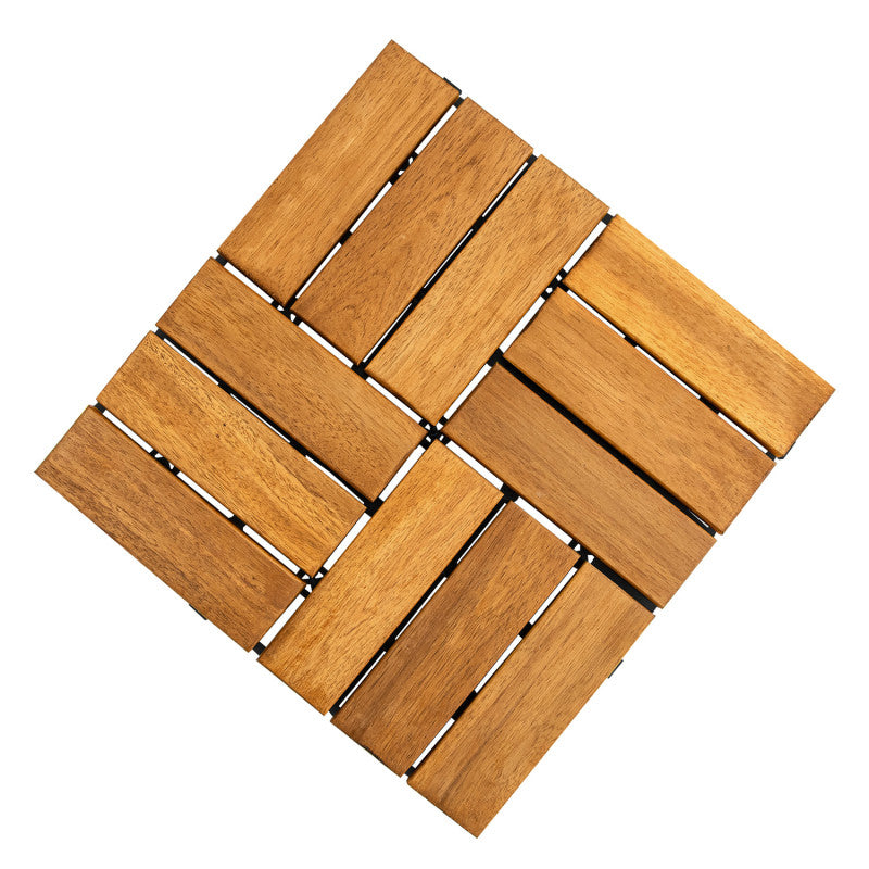 Akazien-Terrassenfliese „Mosaik” 30×30×2,4 cm mit CLICK-System