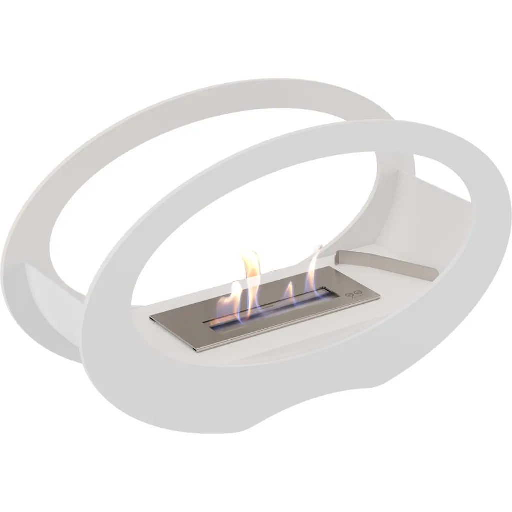 Tischkamin Bioethanol Echo Weiß Geschenkset