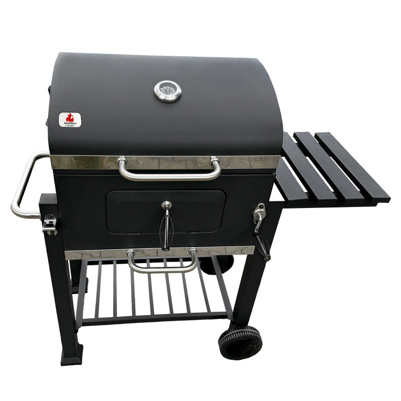 Holzkohlegrill 113,5 × 50 × 107 cm mit Gusseisenrost