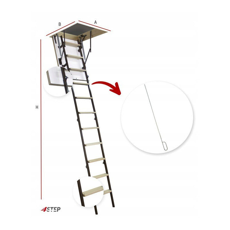 Dachbodentreppe 46mm 4STEP Stallux Plus-0,86 W/m2K
