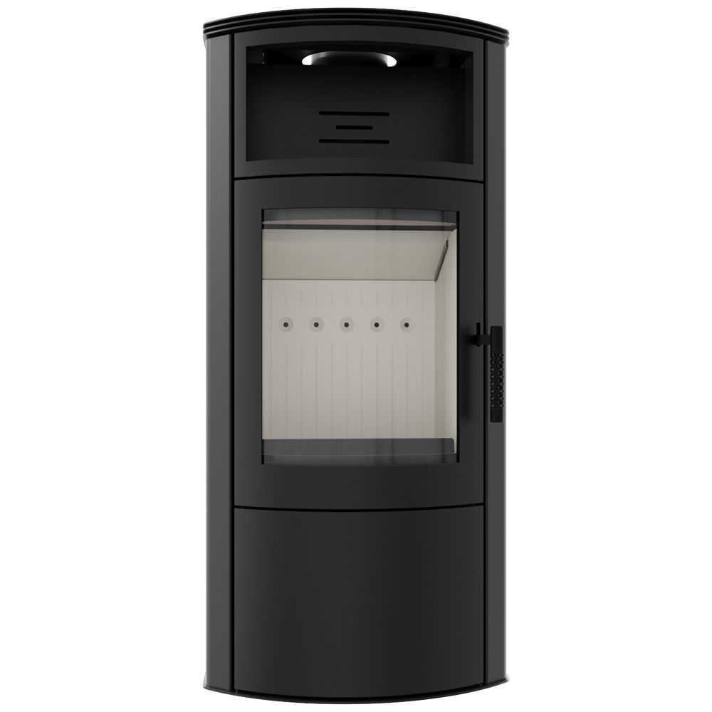 Kaminofen aus stahl KRATKI TITAN Ø 150 11 kW mit Türfeder