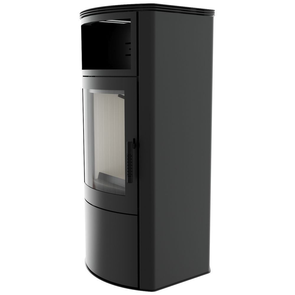 Kaminofen aus stahl KRATKI TITAN Ø 150 11 kW mit Türfeder