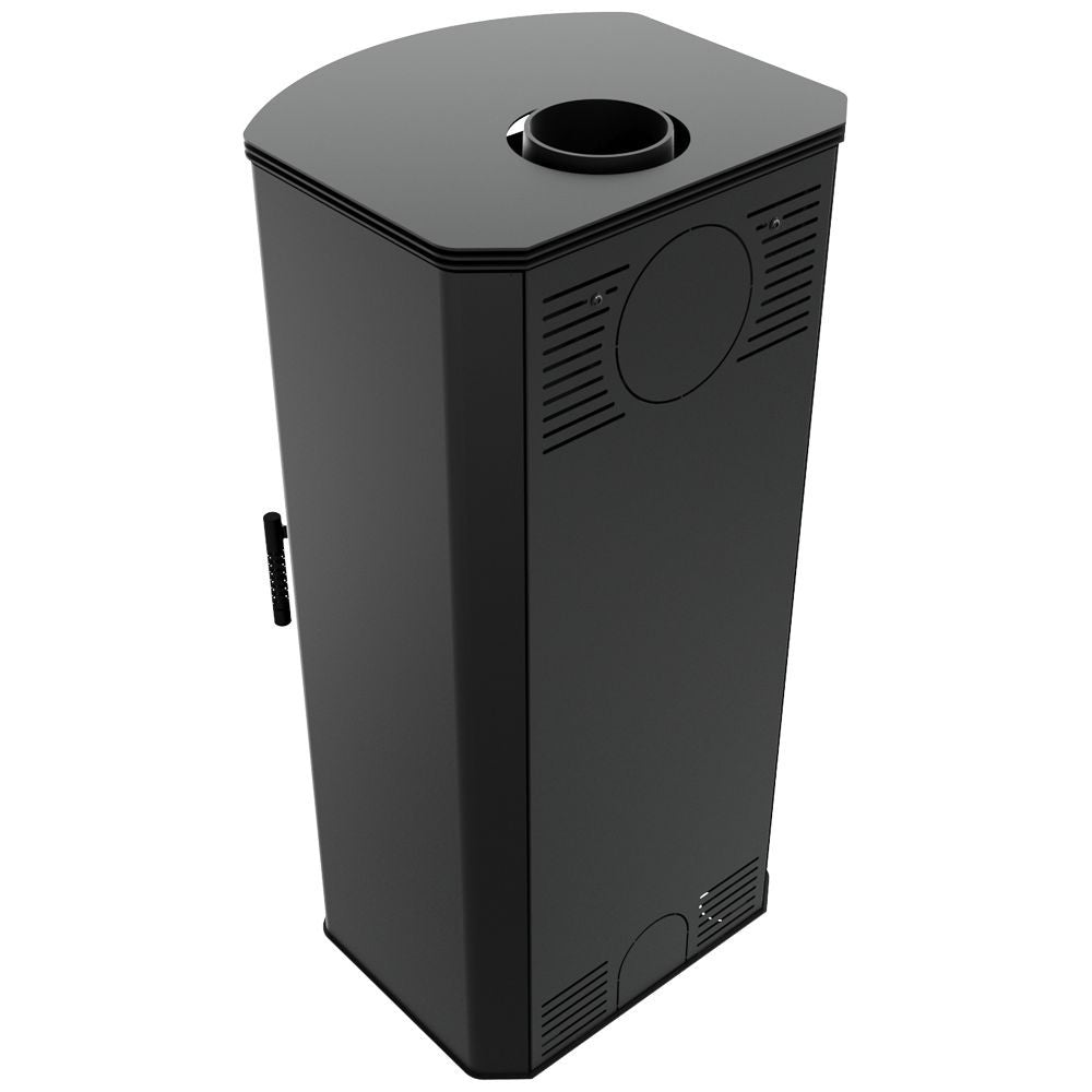 Kaminofen aus stahl KRATKI TITAN Ø 150 11 kW mit Türfeder