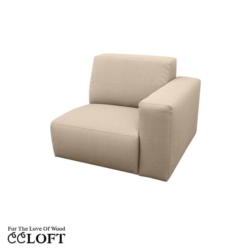 Modulares Outdoor-Möbelstück ELITE Element mit Armlehne – 80B