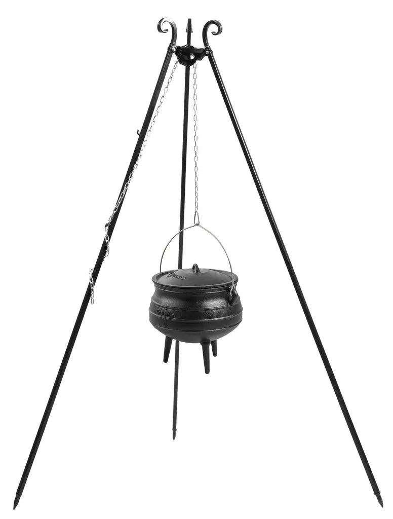 Dreibein 180 cm mit Afrikanischer Gusseisenkessel 9 l