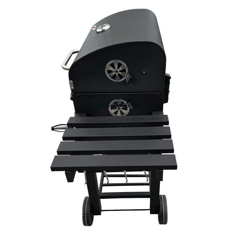 Holzkohlegrill 113,5 × 50 × 107 cm mit Gusseisenrost