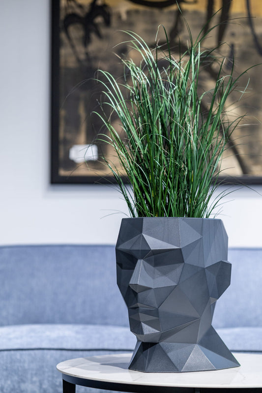 Design-Blumentopf Kopf Adonis 40 cm mit Innenboden