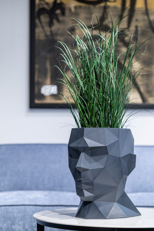Design-Blumentopf Kopf Adonis 40 cm mit Innenboden