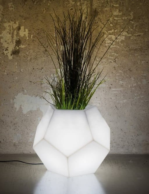 Beleuchteter moderner LED-Blumentopf Alma Light 53 cm – Kaltweiß 6000K