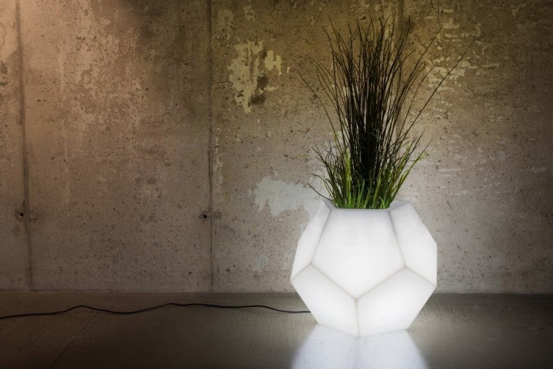 Beleuchteter moderner LED-Blumentopf Alma Light 53 cm – Kaltweiß 6000K