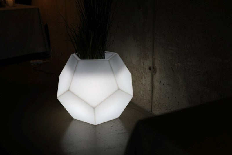 Beleuchteter moderner LED-Blumentopf Alma Light 53 cm – Kaltweiß 6000K