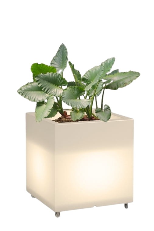 Beleuchteter quadratischer LED-Blumentopf Pixel Pot Light 50 cm – RGB + Fernbedienung