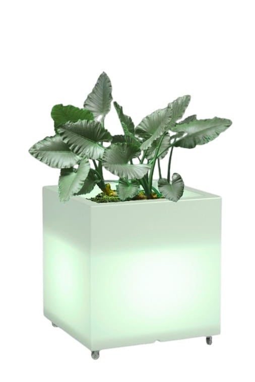Beleuchteter quadratischer LED-Blumentopf Pixel Pot Light 50 cm – RGB + Fernbedienung