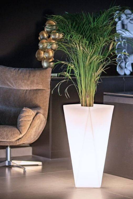 Hoher LED-Pflanzkübel Monumo Vaso Light kaltweiß 72 cm