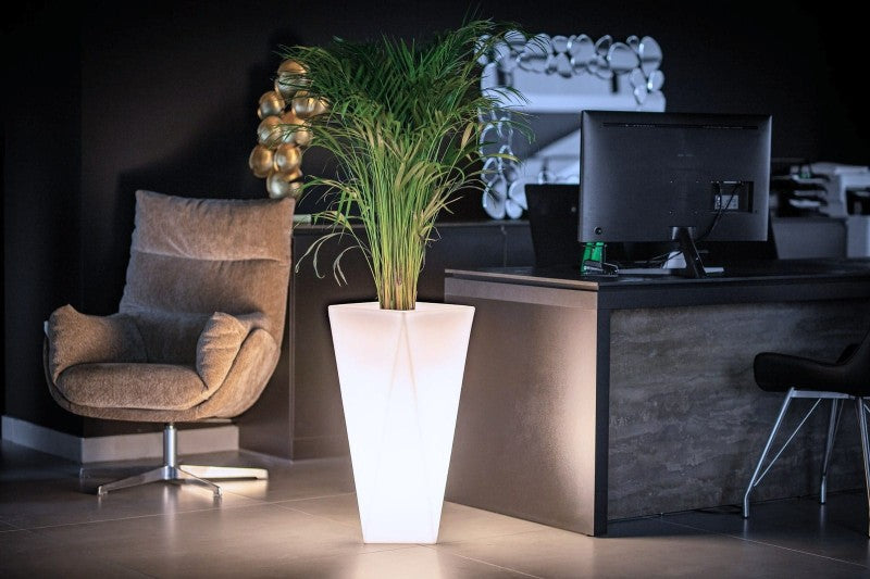 Hoher LED-Pflanzkübel Monumo Vaso Light neutralweiß 72 cm