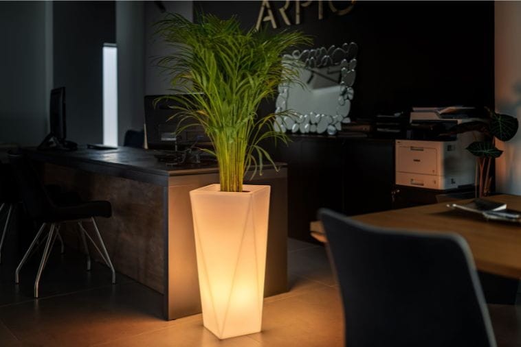 Hoher LED-Pflanzkübel Monumo Vaso Light neutralweiß 72 cm