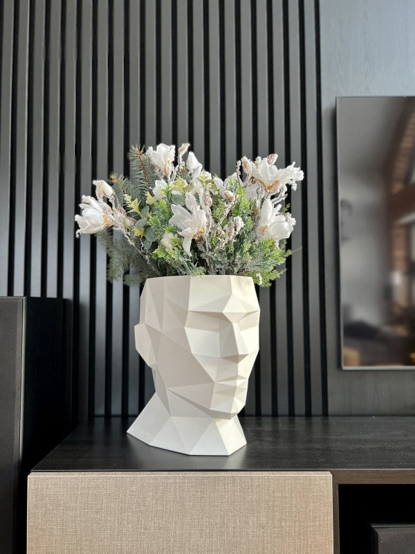 Design-Blumentopf Kopf Adonis 40 cm mit Innenboden